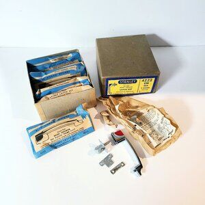 Vintage Stanley Latch Set, Model 4222, Chromium Plated, Set Of Six, New Old Stoc